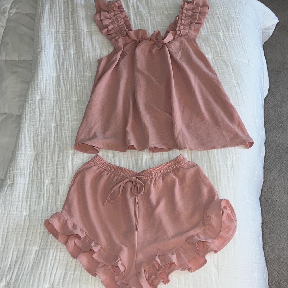Pink Ruffle PJ Set - Picture 2 of 6